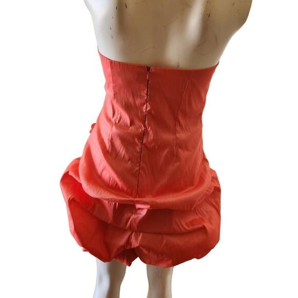 Forever 21 women's large Coral mini ruffle dress prom evening formal nwt straple - Picture 3 of 5